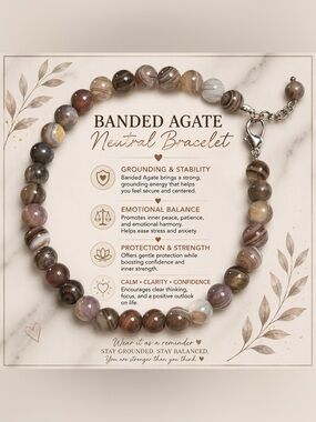 Banded Agate Neutral Bracelet
